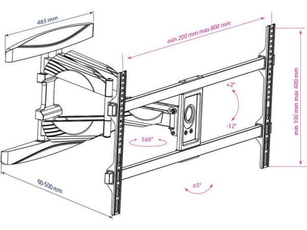 Кронштейн Kromax ATLANTIS-65 (черный)