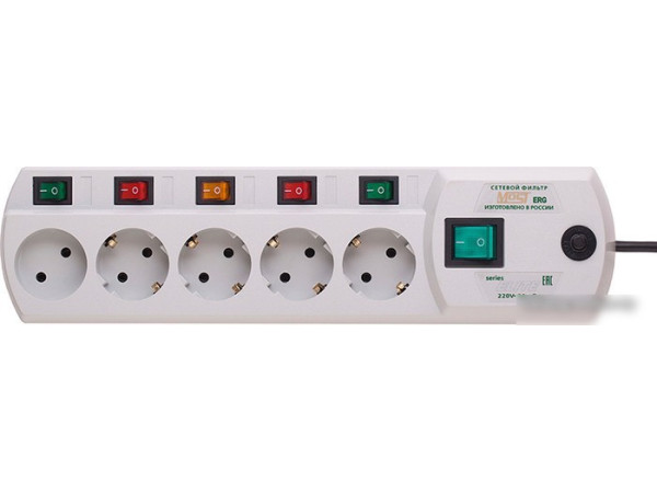 Сетевой фильтр Most ERG 5 м (белый)