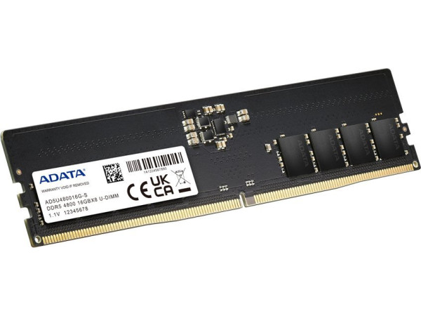 Оперативная память ADATA 16ГБ DDR5 4800 МГц AD5U480016G-S