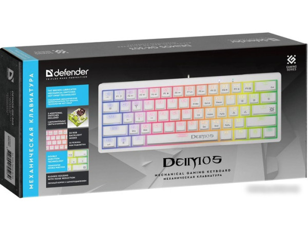Клавиатура Defender Deimos GK-303 (белый)