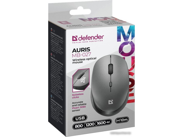 Мышь Defender Auris MB-027 (серый)