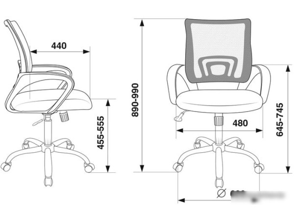Кресло Бюрократ CH-695N/SL/DG/TW-11 (черный/серый)