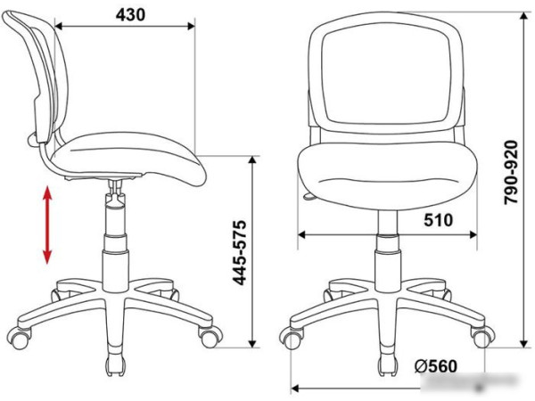 Кресло Бюрократ CH-W296NX/26-24 (голубой)