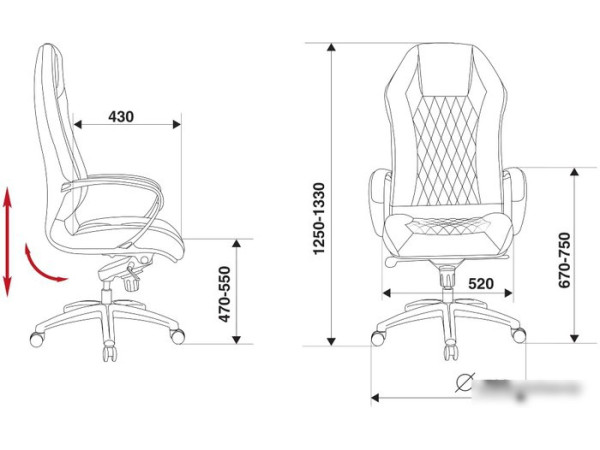 Кресло Бюрократ Aura (черный)