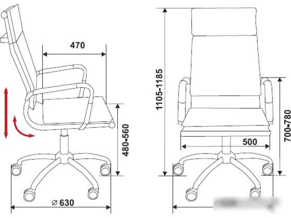 Кресло Бюрократ CH-993/Grey