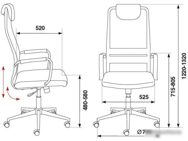 Кресло Бюрократ KB-9N/ECO/OR-12 (бежевый)