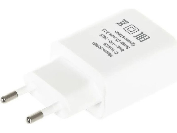 Сетевое зарядное Buro BUWE1 (белый)