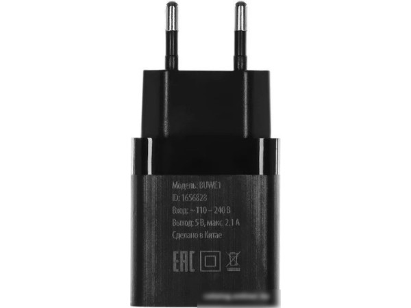 Сетевое зарядное Buro BUWE1 (черный)
