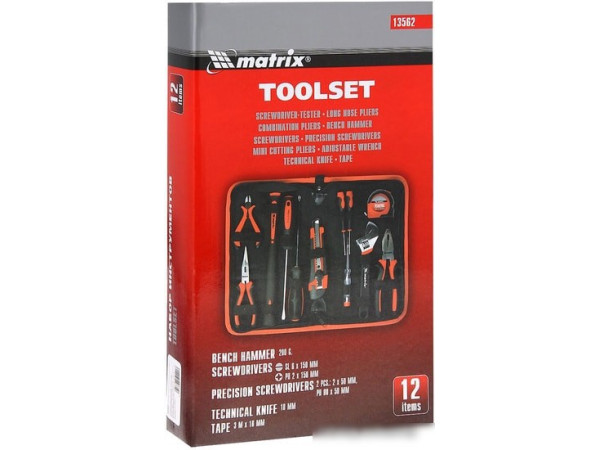 Универсальный набор инструментов Matrix 13562 (12 предметов)