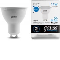 Светодиодная лампочка Gauss Elementary GU10 11Вт 850lm 6500K 13631 (10 шт)