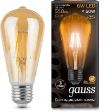 Светодиодная лампа Gauss E27 6Вт 2400К [102802006]