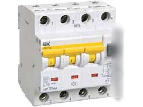 Дифференциальный автомат IEK АВДТ 34 C16 30мА MAD22-6-016-C-30