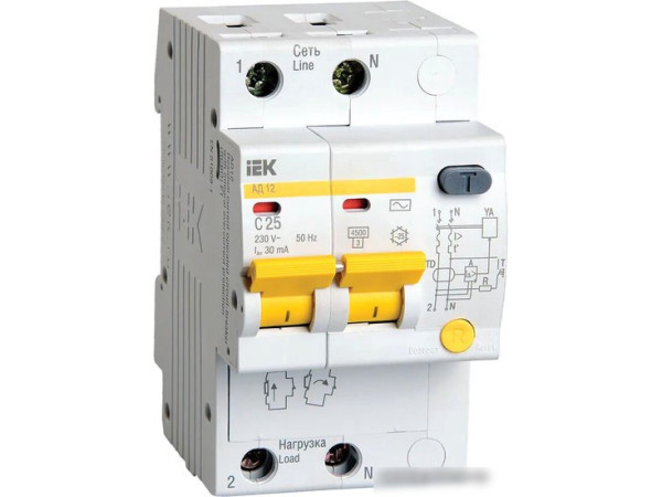 Дифференциальный автомат IEK MAD10-2-025-C-030