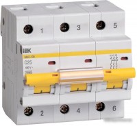 Выключатель автоматический IEK ВА 47-100 3п 25А C MVA40-3-025-C