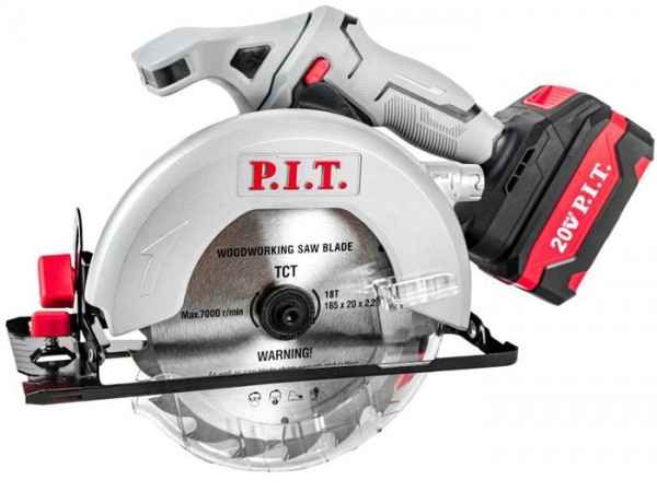 Дисковая (циркулярная) пила P.I.T PKS20H-165A/1 (с 1-им АКБ)
