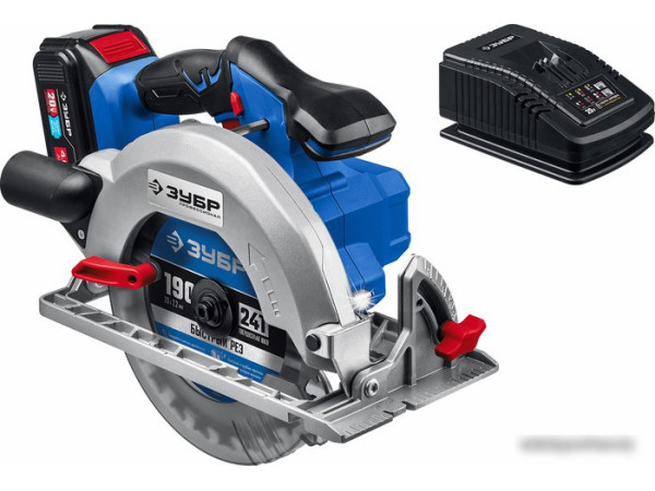 Дисковая (циркулярная) пила Зубр Профессионал CPB-190-41 (c 1-им АКБ)