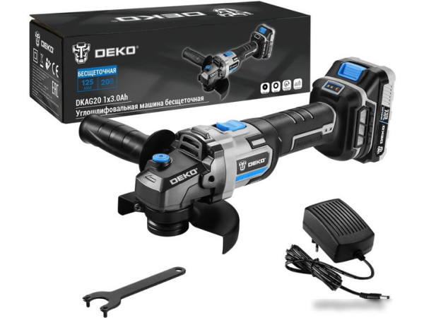 Угловая шлифмашина Deko DKAG20 (с 1-им АКБ)
