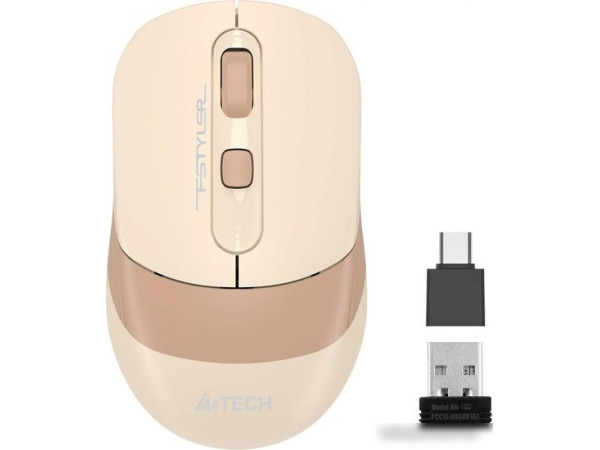 Мышь A4Tech Fstyler FG10CS Air (бежевый/коричневый)