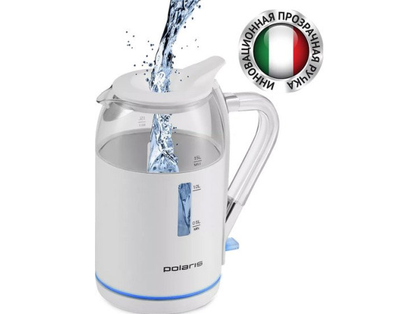 Электрический чайник Polaris PWK 1563CGL Water Way Pro (белый)