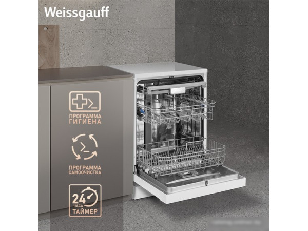 Отдельностоящая посудомоечная машина Weissgauff DW 6038 Inverter Touch