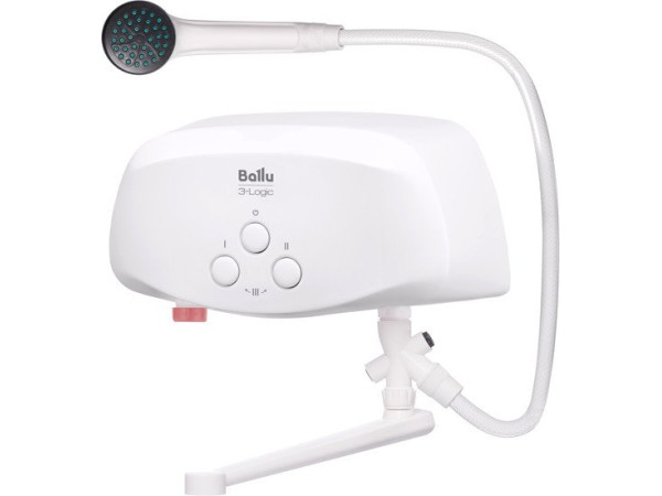 Проточный электрический водонагреватель кран+душ Ballu 3-Logic TS 6.5 кВт (кран+душ)