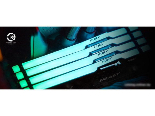 Оперативная память Kingston FURY Beast RGB 2x32ГБ DDR5 5200МГц KF552C36BBEAK2-64