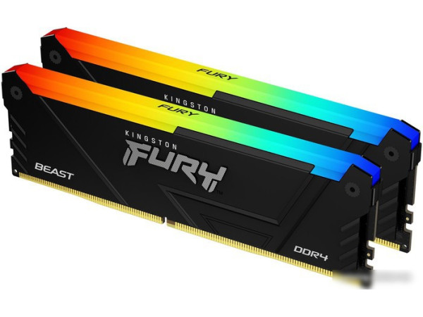 Оперативная память Kingston FURY Beast RGB 2x16ГБ DDR4 3200 МГц KF432C16BB2AK2/32