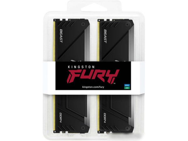 Оперативная память Kingston FURY Beast RGB 2x16ГБ DDR4 3200 МГц KF432C16BB2AK2/32