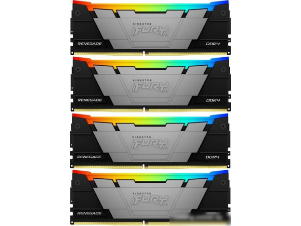 Оперативная память Kingston FURY Renegade RGB 4x16ГБ DDR4 3600 МГц KF436C16RB12AK4/64