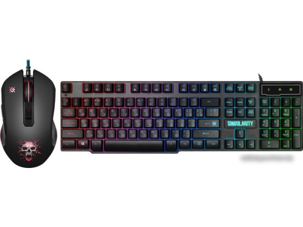 Клавиатура + мышь с ковриком + наушники Defender Singularity MKP-118