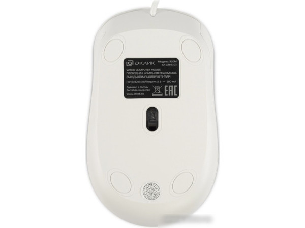 Мышь Oklick 310M (белый/серый)