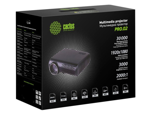 Проектор CACTUS CS-PRO.02B.WUXGA