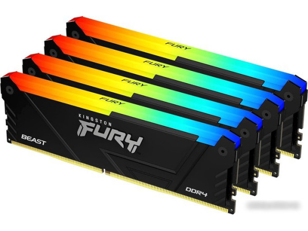 Оперативная память Kingston FURY Beast RGB 4x8ГБ DDR4 3200 МГц KF432C16BB2AK4/32