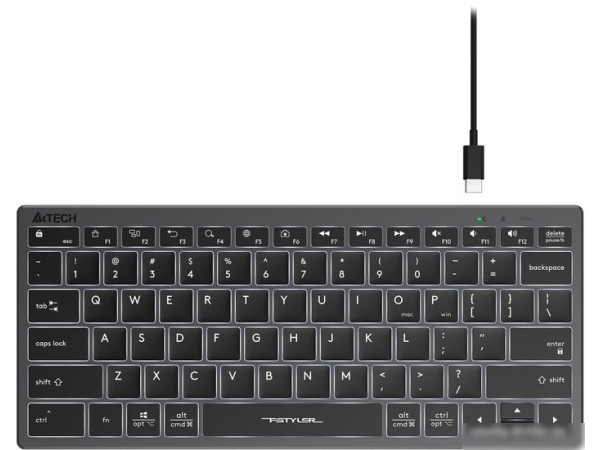 Клавиатура A4Tech Fstyler FX61 (серый/черный)