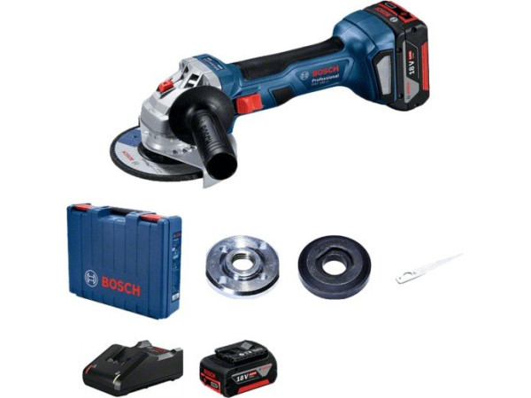 Угловая шлифмашина Bosch GWS 180-LI Professional 06019H9021 (с 2-мя АКБ, кейс)