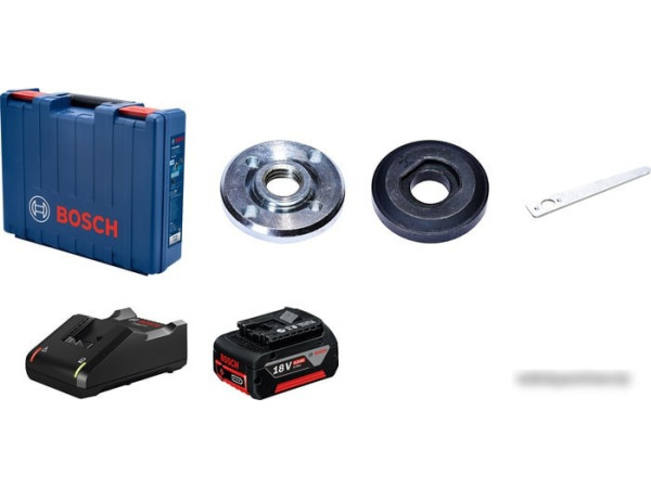 Угловая шлифмашина Bosch GWS 180-LI Professional 06019H9021 (с 2-мя АКБ, кейс)