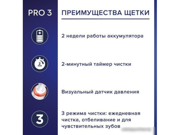 Электрическая зубная щетка Oral-B Pro 3 3500 Cross Action D505.513.3X