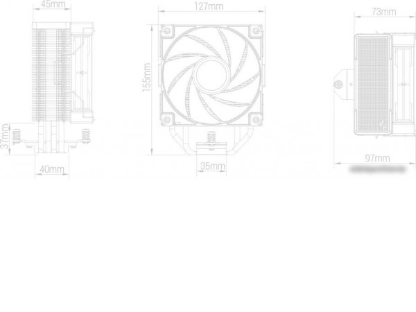 Кулер для процессора DeepCool AK400 ZERO DARK R-AK400-BKNNMN-G-2