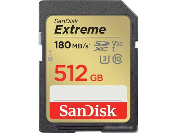 Карта памяти SanDisk Extreme SDXC SDSDXVV-512G-GNCIN 512GB