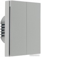 Выключатель Aqara Smart Wall Switch H1 двухклавишный без нейтрали (серый)