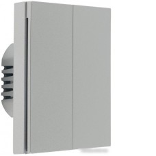 Выключатель Aqara Smart Wall Switch H1 двухклавишный c нейтралью (серый)