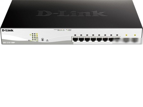 Управляемый коммутатор 2-го уровня D-Link DGS-1210-10MP/F3A