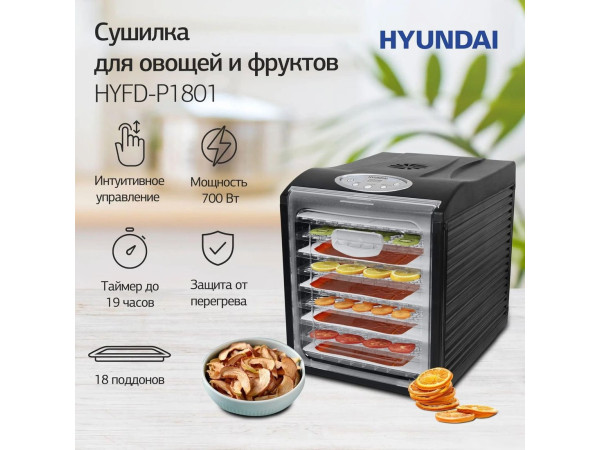 Сушилка для овощей и фруктов Hyundai HYFD-P1801
