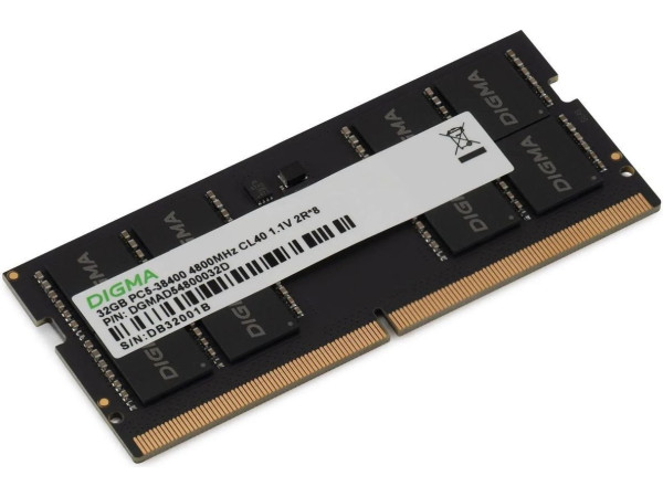 Оперативная память Digma 16ГБ DDR5 SODIMM 4800 МГц DGMAS54800016S