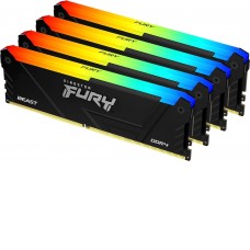 Оперативная память Kingston FURY Beast RGB 4x16ГБ DDR4 2666 МГц KF432C16BB2AK4/64