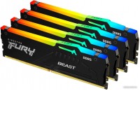 Оперативная память Kingston FURY Beast RGB 4x16ГБ DDR5 5200 МГц KF552C40BBAK4-64
