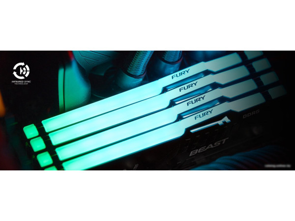 Оперативная память Kingston FURY Beast RGB 16ГБ DDR5 6000 МГц KF560C30BBEA-16