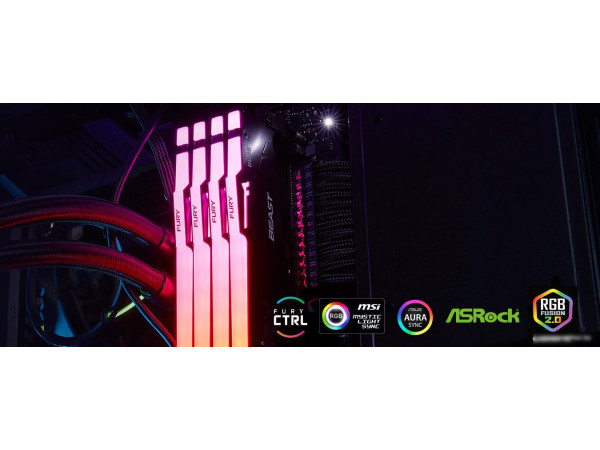 Оперативная память Kingston FURY Beast RGB 8ГБ DDR5 6000 МГц KF560C30BBEA-8