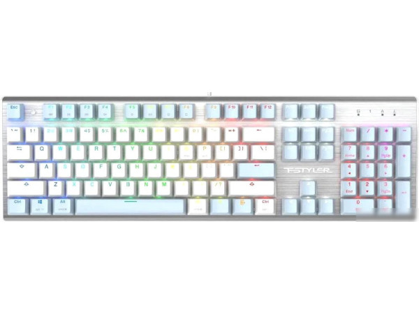 Клавиатура A4Tech Fstyler FS100 Neon (серебристый/голубой)