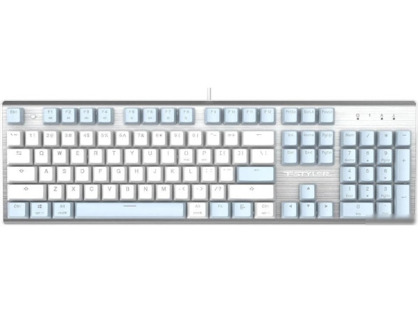 Клавиатура A4Tech Fstyler FS100 Neon (серебристый/голубой)